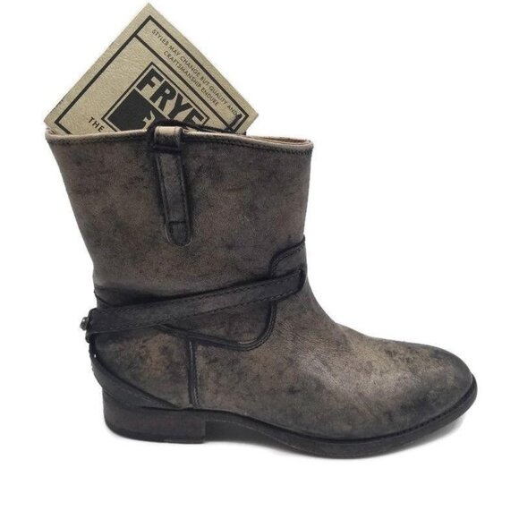 Frye 76980 Lindsay Plate‎ Women Short Leather Boots Size 6 B - Picture 1 of 8